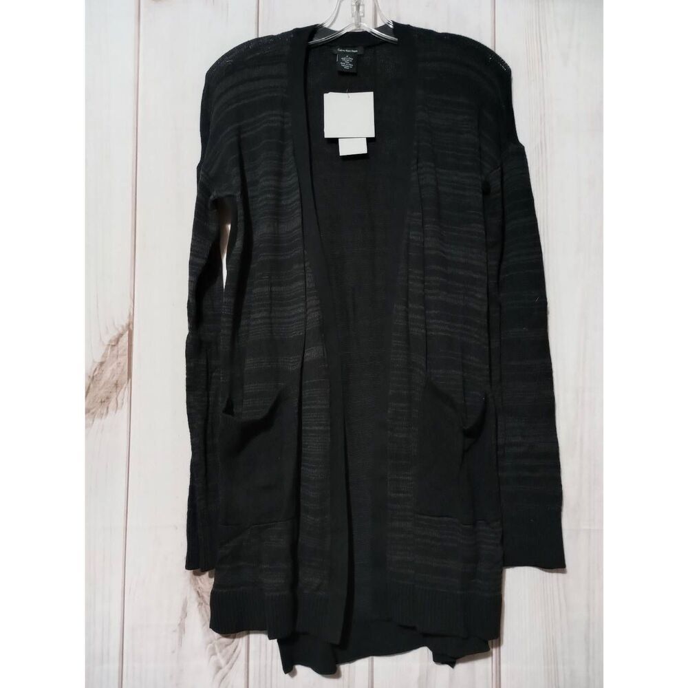 Calvin Klein‎ Kimono Cardigan Ladies Medium Black Kimono Light Weight